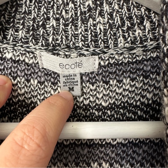 Ecotè Mix Intarsia Open-Front Cardigan - Picture 6 of 7